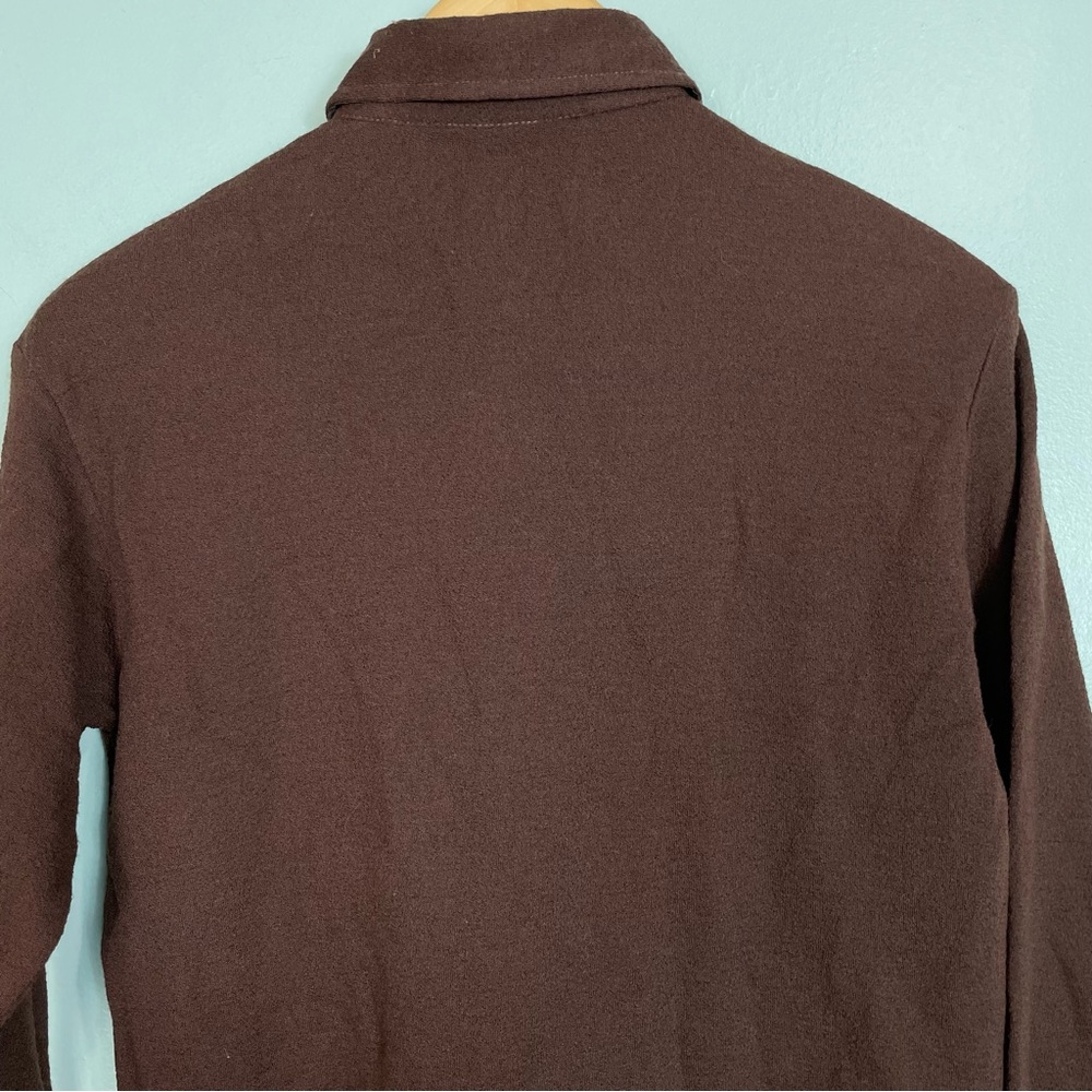 Vintage Fendi Button Down Brown Long Sleeve Fendin Button Size 4 - Picture 9 of 13